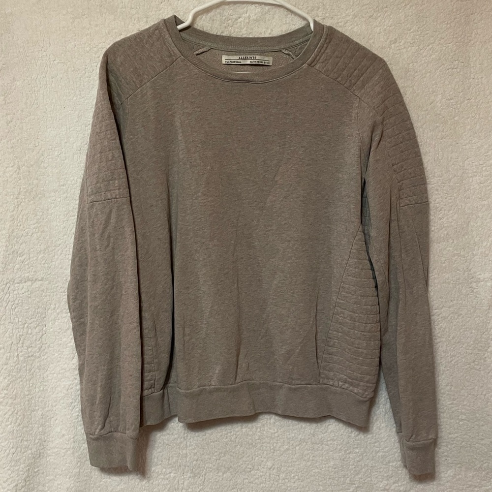 All Saints sweatshirt.